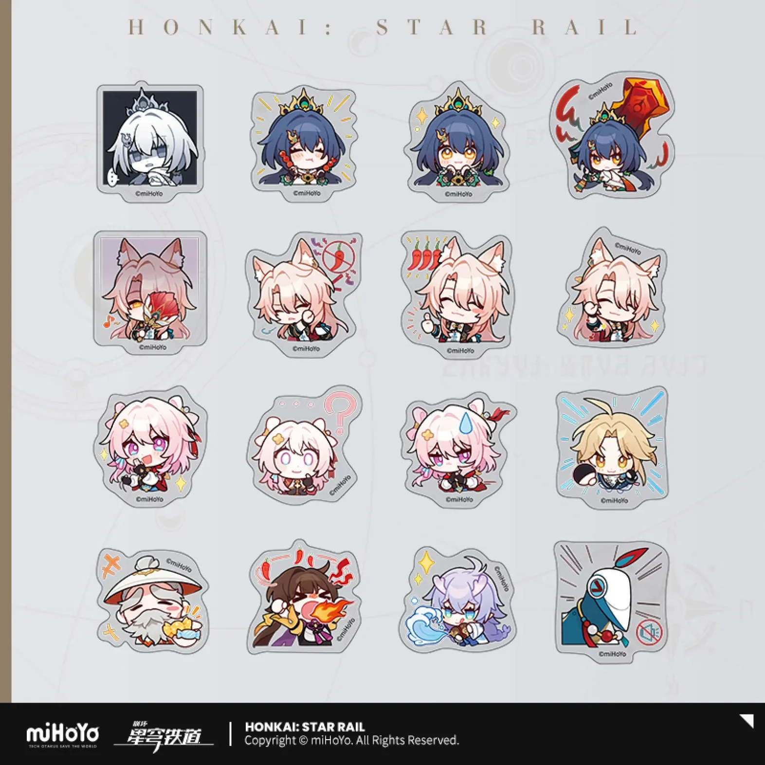 Honkai: Star Rail - Pom-Pom Gallery Chibi Sticker Pack - Image 21