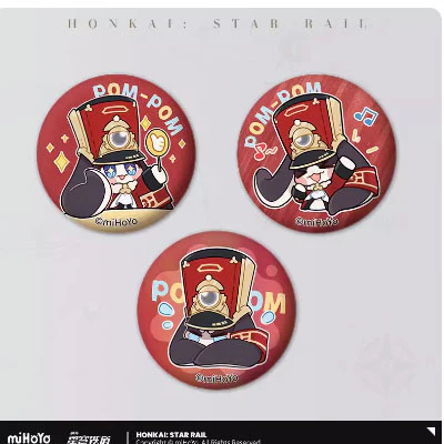 Honkai: Star Rail - Pom-Pom Gallery Pom-Pom Badge Set (Set of 3) - Image 4